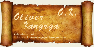 Oliver Kangrga vizit kartica